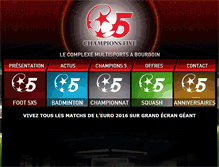 Tablet Screenshot of champions-five.com